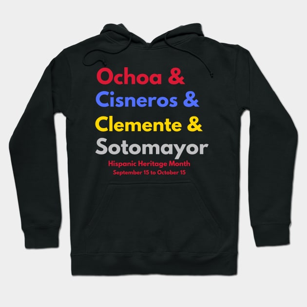 Hispanic Heritage Month Heroes 1 Hoodie by BlackMenStuff